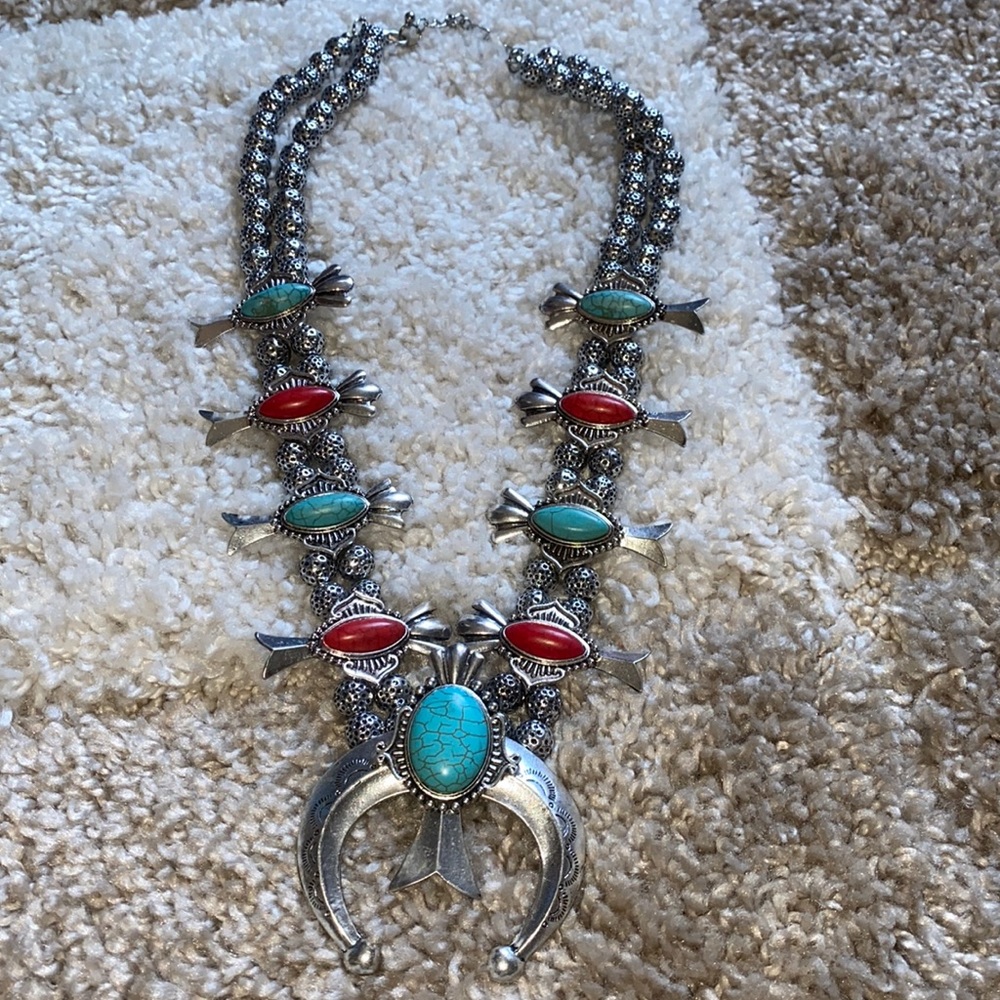 squash blossom turquoise necklace